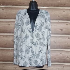 5 for $30 Massimo women tan bottom‎ long sleeve sweater cardigan size M